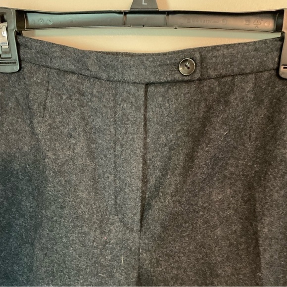 Harve Benard Woman’s Gray Wool Trousers Flat Front 8 Career Office Workwear - Picture 4 of 13